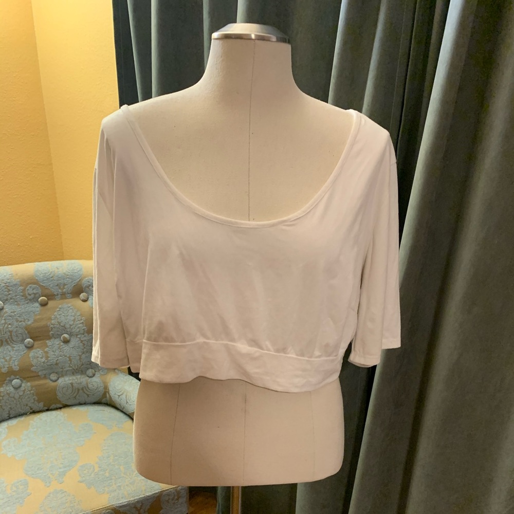 Society Plus Off White Crop Top